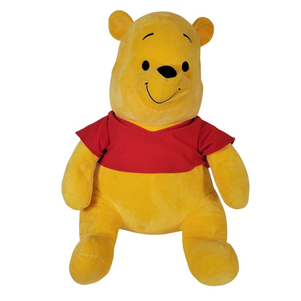 Disney Winnie the Pooh Plush 20" Stuffed Animal Red Shirt Just Play Big Stuffie
